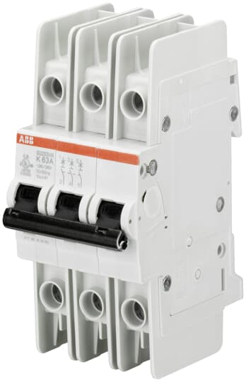 ABB Controls Thermal Magnetic Circuit Breaker; 3-Pole; 60A; 240VAC; Lever; Ring Tongue Terminal; K Trip Curve; UL 489